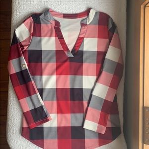 Long Sleeve Plaid Top